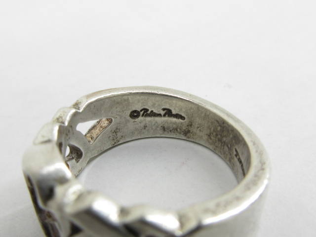 d80595-ap [送料280円]中古▼TIFFANY&Co. ティファニー SILVER 925 シルバー トリプルラビングハート リング 指輪 10号 [171-251108]_画像9