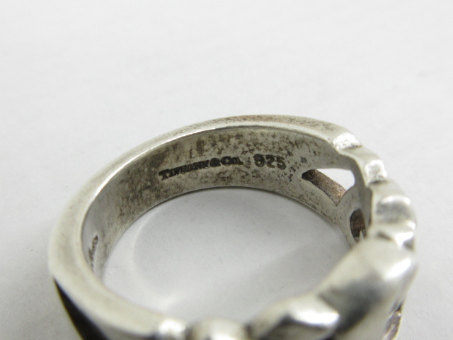 d80595-ap [送料280円]中古▼TIFFANY&Co. ティファニー SILVER 925 シルバー トリプルラビングハート リング 指輪 10号 [171-251108]_画像10