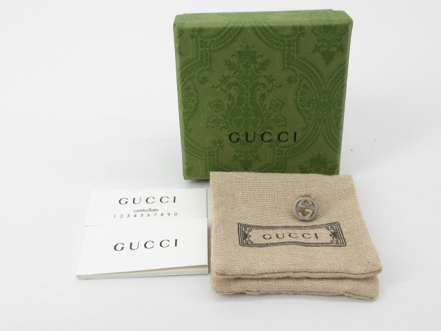 k71033-ap [送料650円]中古▼GUCCI グッチ インターロッキング Gモチーフ 片耳用 Ag925 シルバー ピアス アクセサリー [171-251121]_画像7