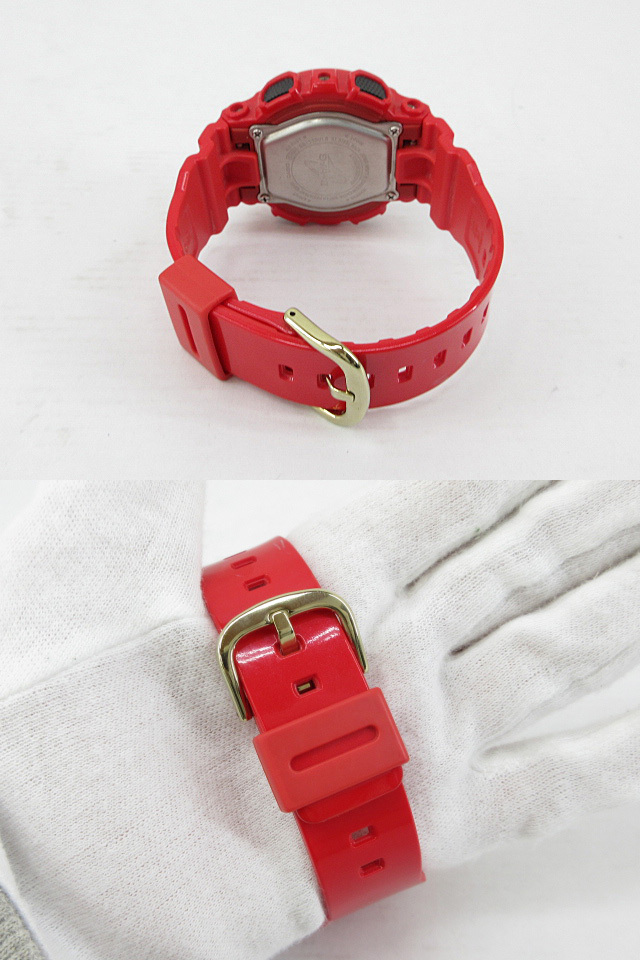 k71010-ap [送料650円]中古▼BABY-G ベビーG DIGITAL-ANALOG BA-110VLA-4AJR デジアナ クォーツ レッド 腕時計 [154-251115]_画像6