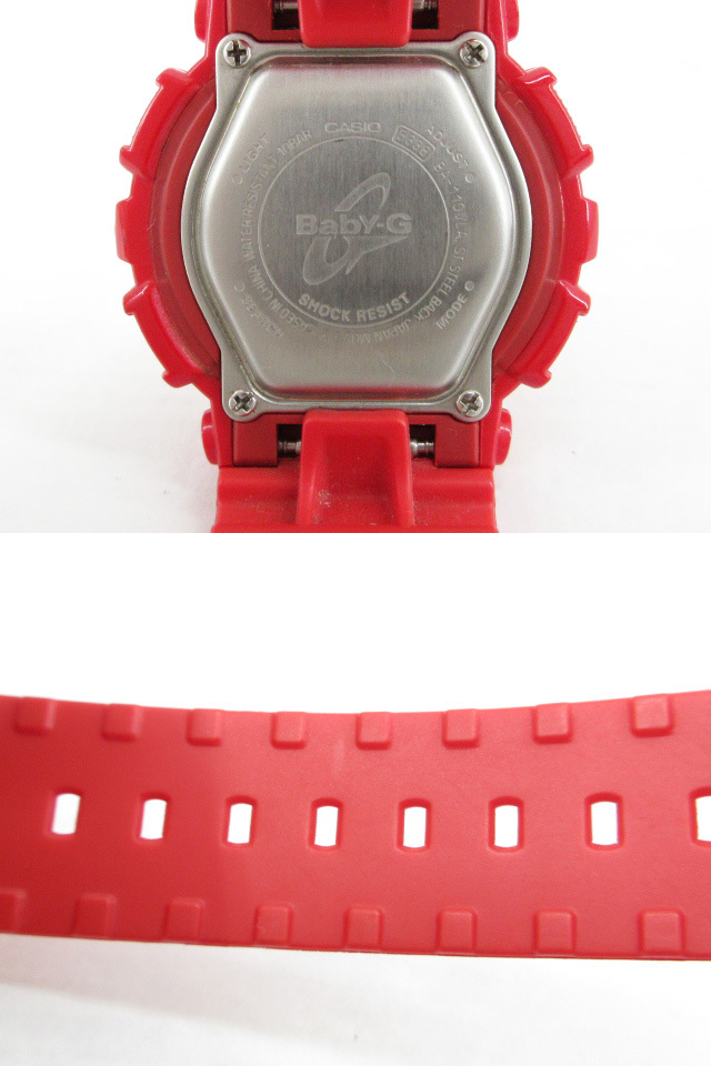 k71010-ap [送料650円]中古▼BABY-G ベビーG DIGITAL-ANALOG BA-110VLA-4AJR デジアナ クォーツ レッド 腕時計 [154-251115]_画像7