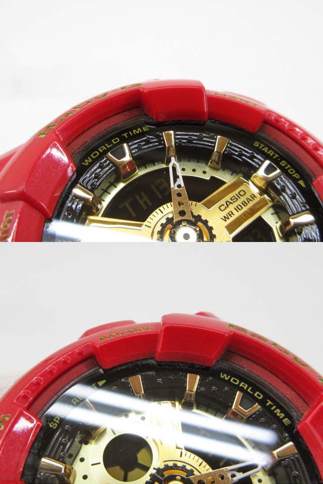 k71010-ap [送料650円]中古▼BABY-G ベビーG DIGITAL-ANALOG BA-110VLA-4AJR デジアナ クォーツ レッド 腕時計 [154-251115]_画像8