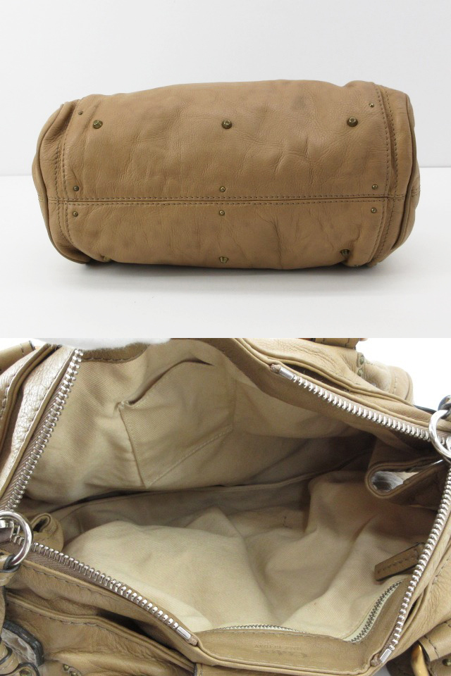 n51312-ap 中古▼Chloe クロエ パディントン ハンドバッグ レザー 南京錠 イタリア製 レディースバッグ [169-251121]_画像3