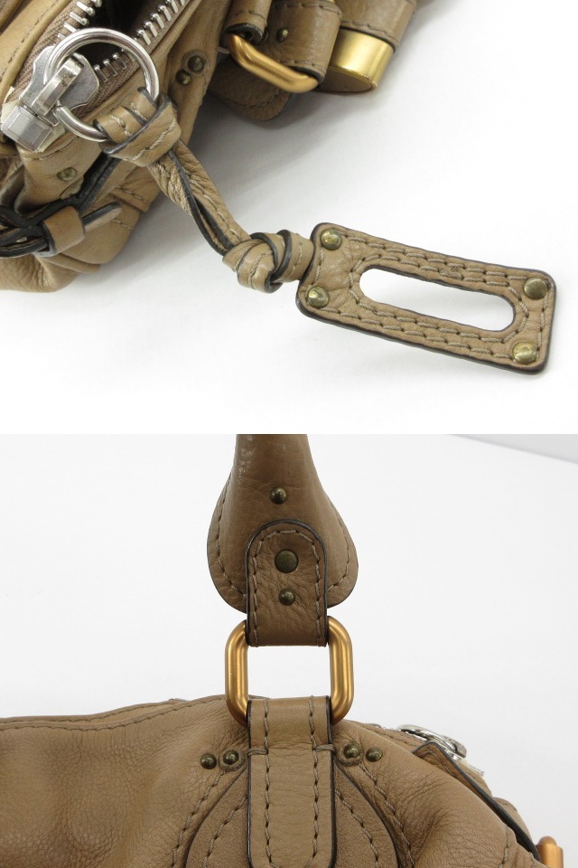 n51312-ap 中古▼Chloe クロエ パディントン ハンドバッグ レザー 南京錠 イタリア製 レディースバッグ [169-251121]_画像6