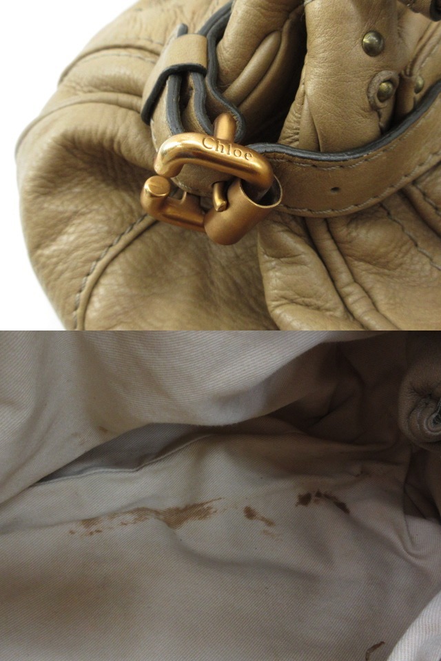 n51312-ap 中古▼Chloe クロエ パディントン ハンドバッグ レザー 南京錠 イタリア製 レディースバッグ [169-251121]_画像8