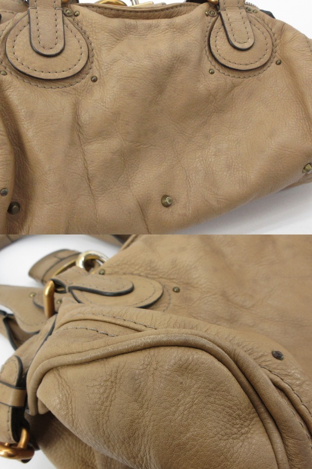 n51312-ap 中古▼Chloe クロエ パディントン ハンドバッグ レザー 南京錠 イタリア製 レディースバッグ [169-251121]_画像9
