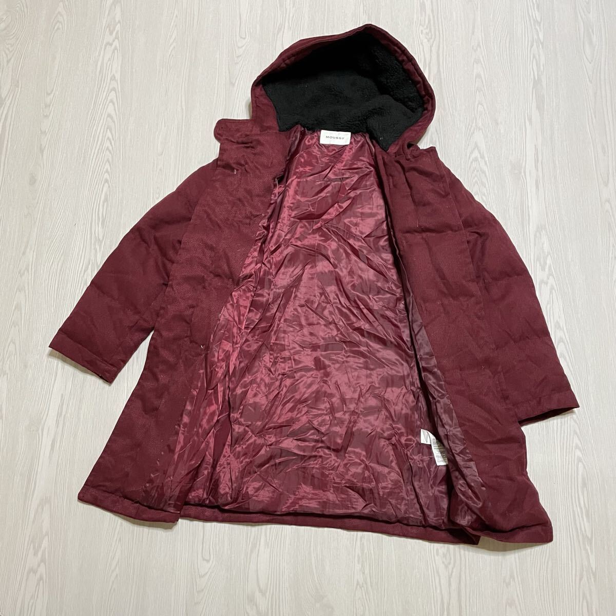 E45 MOUSSY マウジー ダッフルコート ワインレッド 冬服 秋冬 オシャレ ハイブランド 美品_画像7