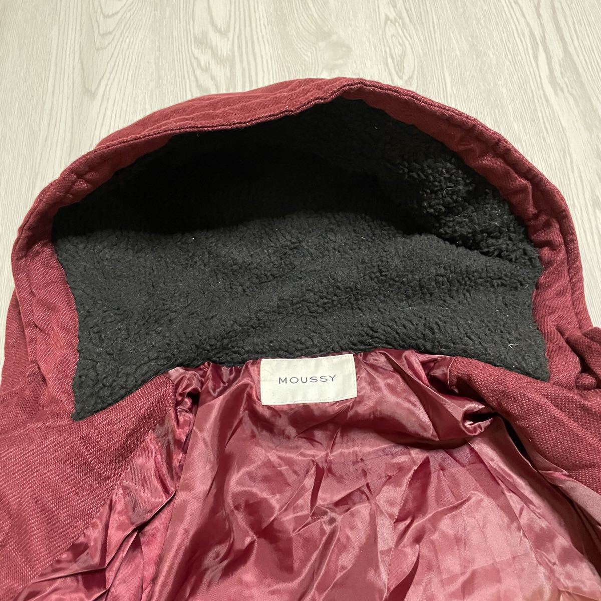 E45 MOUSSY マウジー ダッフルコート ワインレッド 冬服 秋冬 オシャレ ハイブランド 美品_画像9