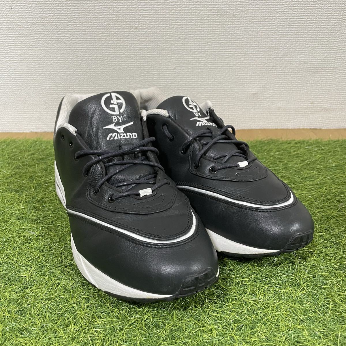 正規品 極美品 GIORGIO ARMANI×MIZUNO アルマーニ ミズノ コラボスニーカー サイズ=28.5cm スニーカー 高級 ハイブランド ブラック_画像1