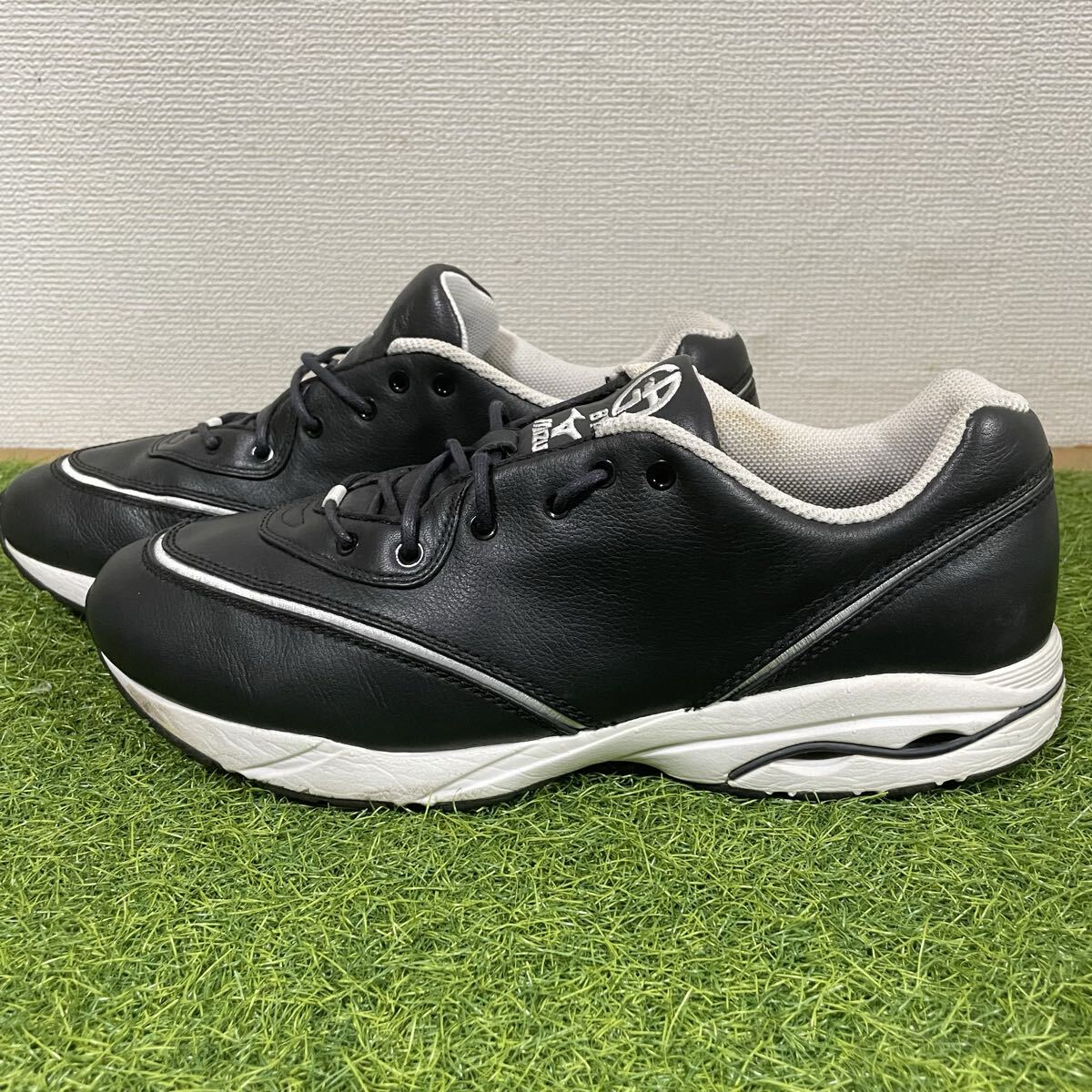 正規品 極美品 GIORGIO ARMANI×MIZUNO アルマーニ ミズノ コラボスニーカー サイズ=28.5cm スニーカー 高級 ハイブランド ブラック_画像4
