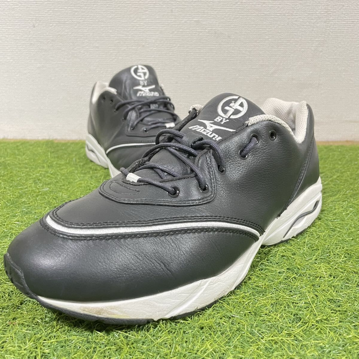 正規品 極美品 GIORGIO ARMANI×MIZUNO アルマーニ ミズノ コラボスニーカー サイズ=28.5cm スニーカー 高級 ハイブランド ブラック_画像5