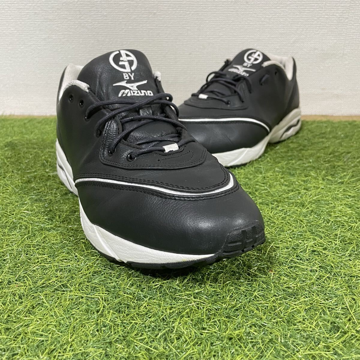 正規品 極美品 GIORGIO ARMANI×MIZUNO アルマーニ ミズノ コラボスニーカー サイズ=28.5cm スニーカー 高級 ハイブランド ブラック_画像6