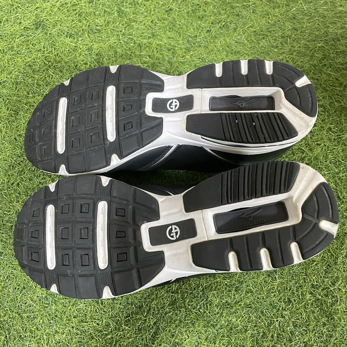 正規品 極美品 GIORGIO ARMANI×MIZUNO アルマーニ ミズノ コラボスニーカー サイズ=28.5cm スニーカー 高級 ハイブランド ブラック_画像7