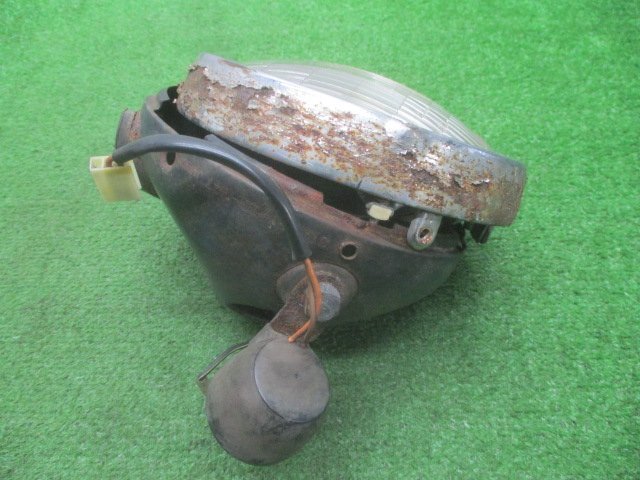 Z7L28 SS250 ヘッドライト ベース 当時物 レア SS350 SS400 S1 S3 KH250 KH400 マッハ T BHN_画像3