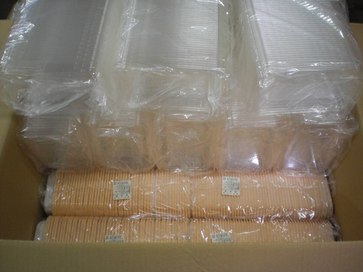 業務用　大量　スチロールトレイ　蓋つき　BF-14 松　うつわ　弁当　50入り×8袋　刺身　長期保管品　生鮮食品　キッチンカー　処分品_画像2