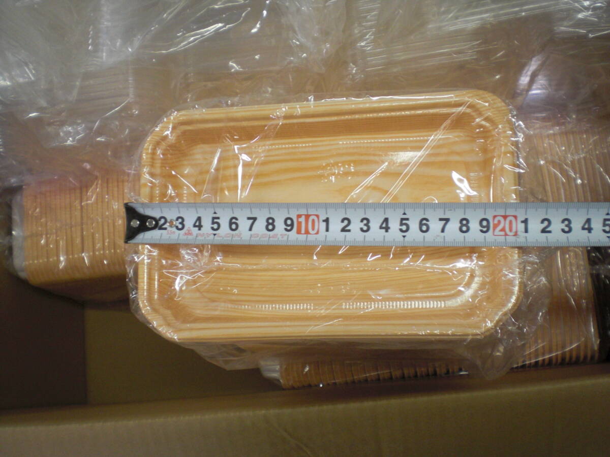 業務用　大量　スチロールトレイ　蓋つき　BF-14 松　うつわ　弁当　50入り×8袋　刺身　長期保管品　生鮮食品　キッチンカー　処分品_画像3