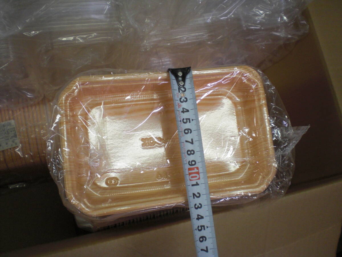 業務用　大量　スチロールトレイ　蓋つき　BF-14 松　うつわ　弁当　50入り×8袋　刺身　長期保管品　生鮮食品　キッチンカー　処分品_画像4