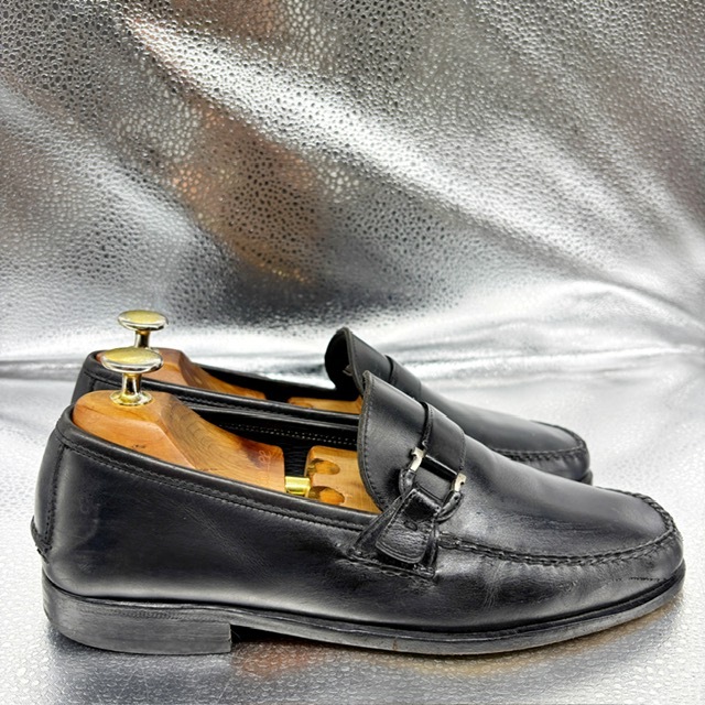 * Salvatore Ferragamo * кожа обувь /6EE 24.5/ повседневная обувь / короткие сапоги / бизнес обувь / кожа обувь / чёрный 