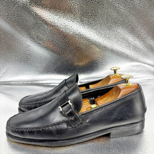 * Salvatore Ferragamo * кожа обувь /6EE 24.5/ повседневная обувь / короткие сапоги / бизнес обувь / кожа обувь / чёрный 