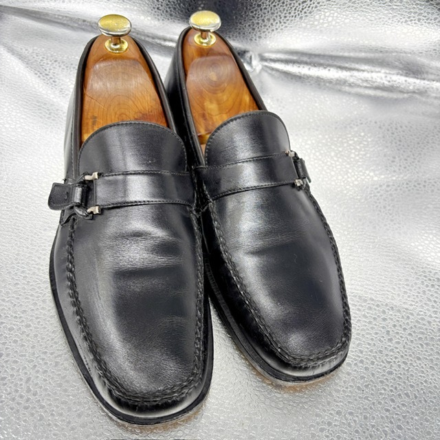 * Salvatore Ferragamo * кожа обувь /6EE 24.5/ повседневная обувь / короткие сапоги / бизнес обувь / кожа обувь / чёрный 