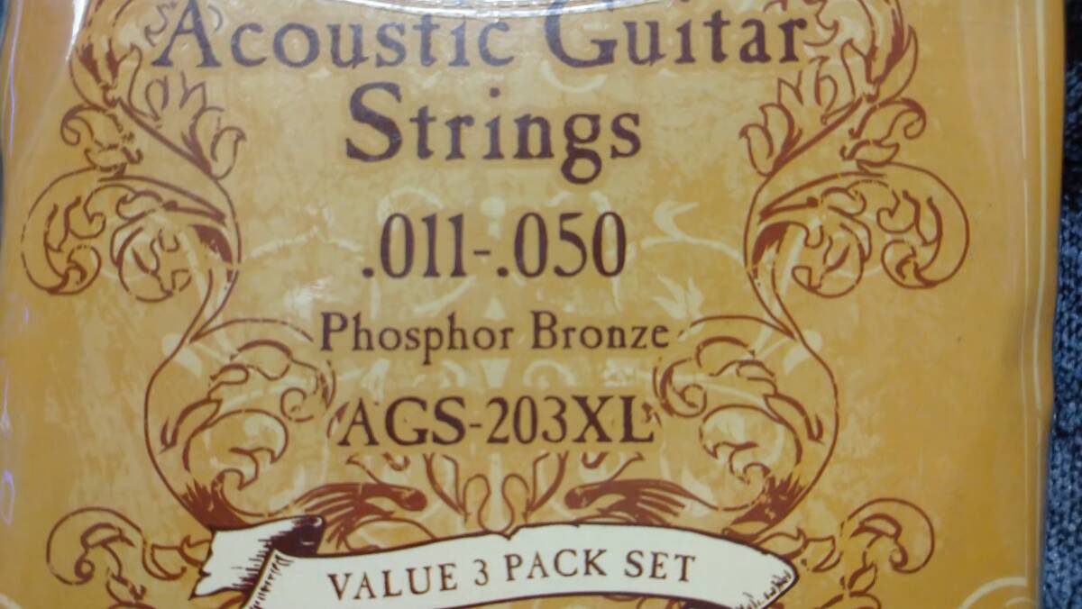 Aria アリア アコースティックギター 弦 AGS-203XL .011-.050 Extra Light エキストラライト 2セット_画像2