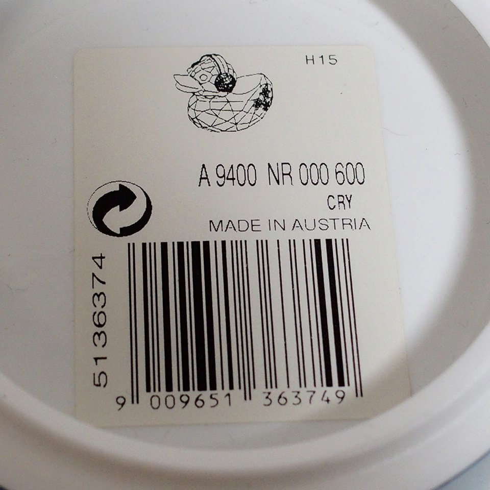 f002 Y1 прекрасный товар Swarovski SWAROVSKI happy Duck Happy Duck Snowflake 5136374 crystal украшение произведение искусства интерьер 