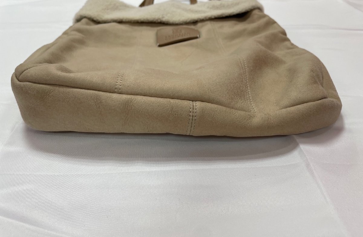 [8ND.10001E]*BRUNELLO CUCINELLI/ Brunello Cucinelli * большая сумка * мутон * женский сумка * сумка * бежевый * текущее состояние товар 