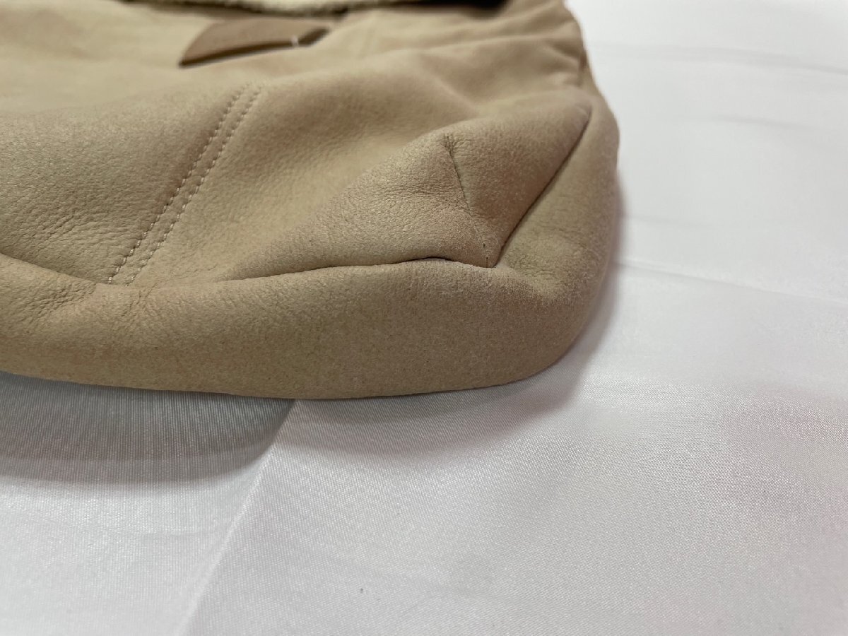 [8ND.10001E]*BRUNELLO CUCINELLI/ Brunello Cucinelli * большая сумка * мутон * женский сумка * сумка * бежевый * текущее состояние товар 