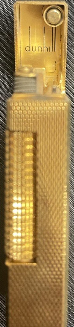 [5NH маленький 11001D]1 иен старт *dunhill* Dunhill * газовая зажигалка * Gold * надеты огонь не проверка * с коробкой * с руководством пользователя * текущее состояние товар * ролик тип * курение .
