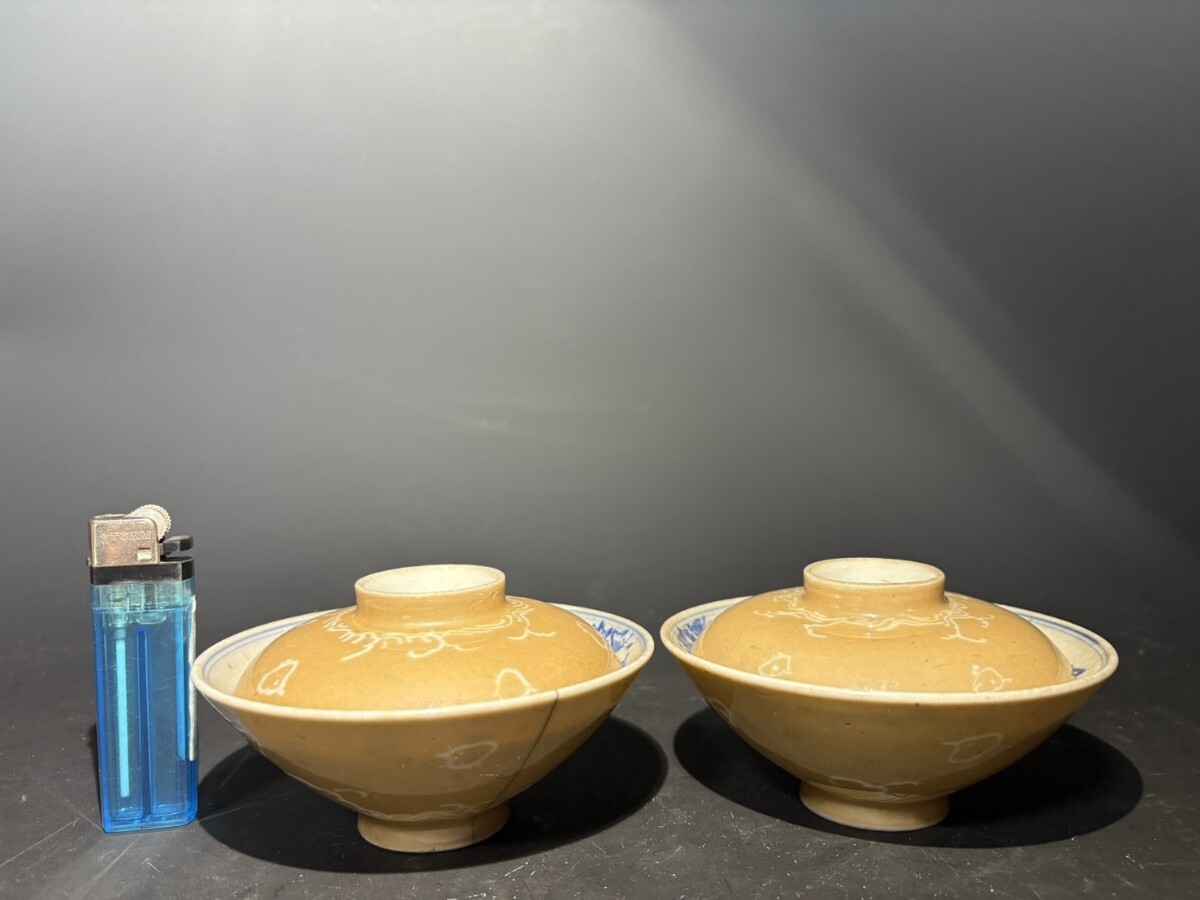  染付 古伊万里　 蓋碗_画像1