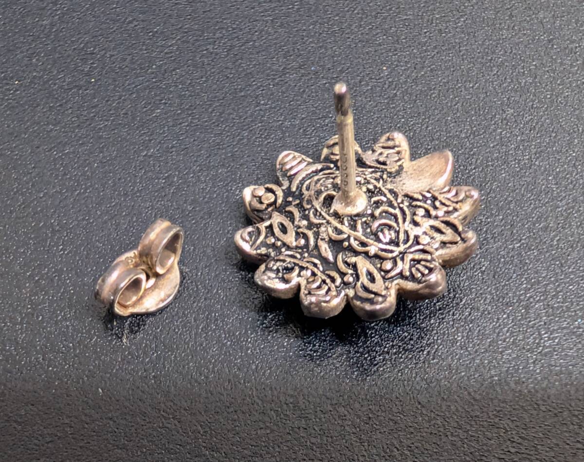 ☆GUCCI グッチ フラワーモチーフ シルバー ピアス　Ag925　片耳のみ_画像3