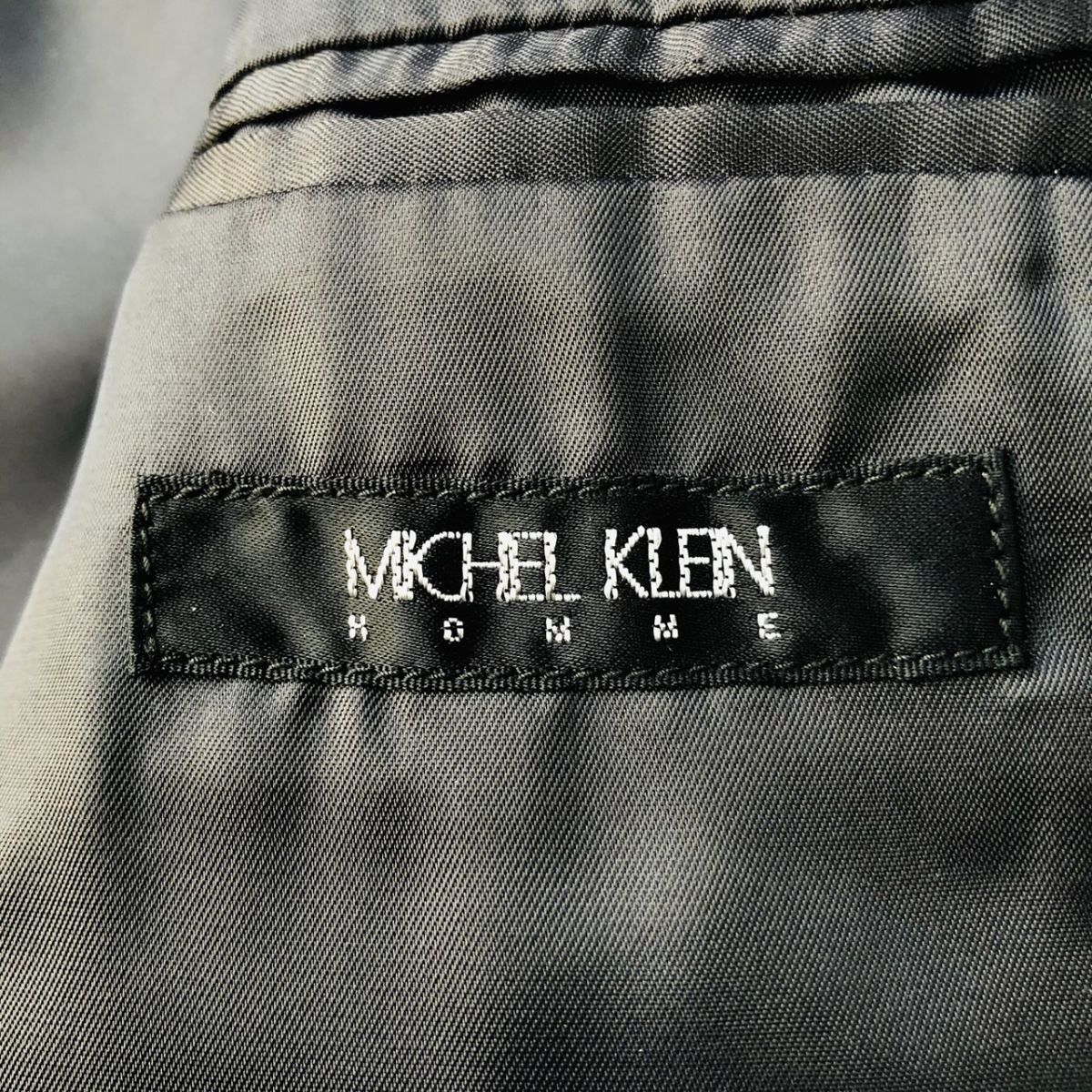 MICHEL KLEIN ミッシェルクラン テーラードジャケット ストレッチ 総裏 センターベント ネイビー サイズ46 M相当 ビジネスカジュアル 97_画像3