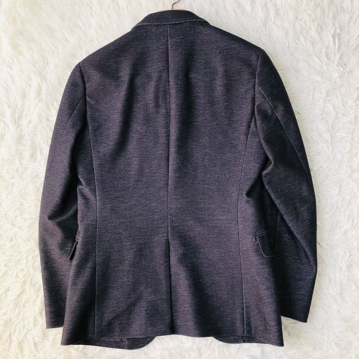 MICHEL KLEIN ミッシェルクラン テーラードジャケット ストレッチ 総裏 センターベント ネイビー サイズ46 M相当 ビジネスカジュアル 97_画像7