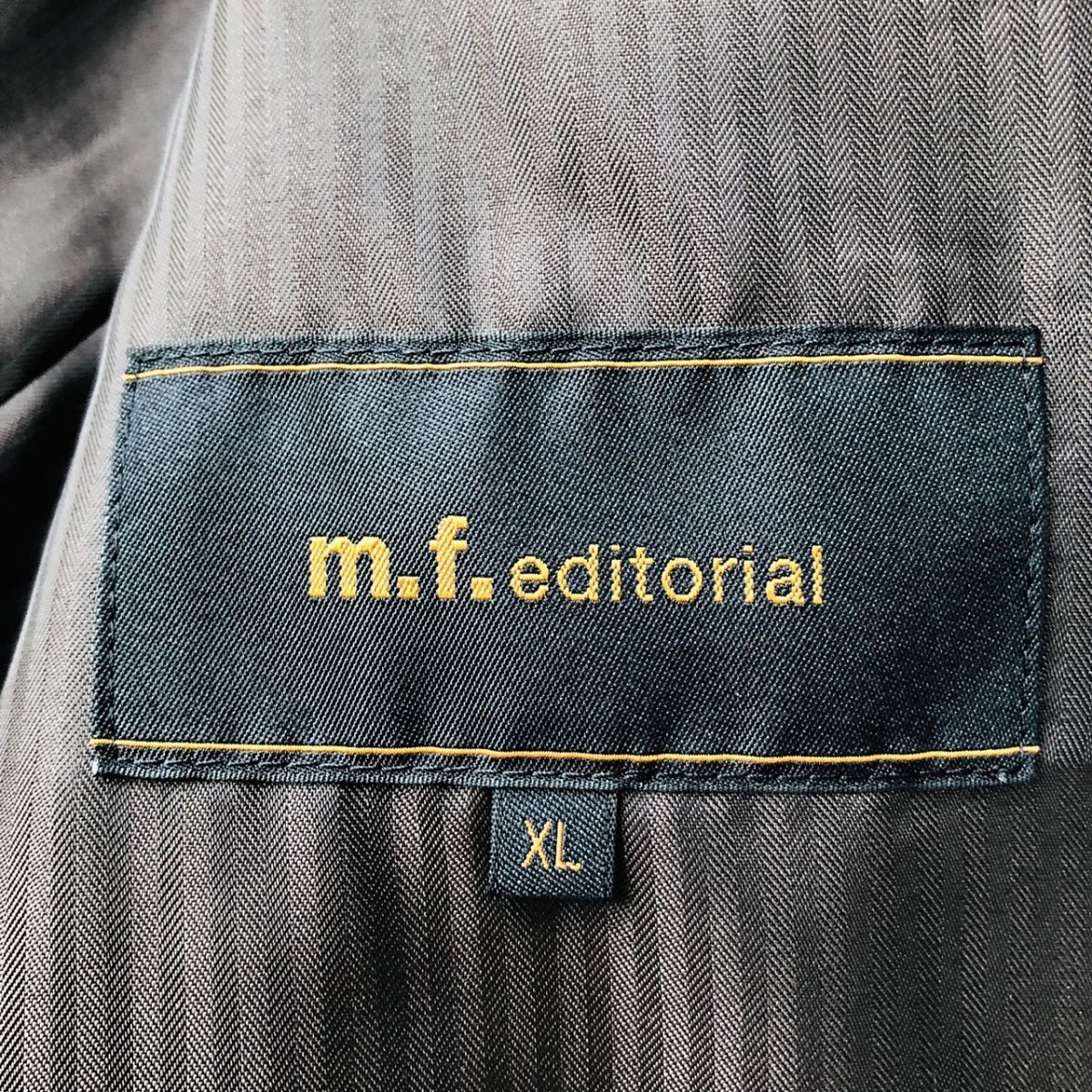 【高級生地/秋冬】m.f.editorial × FORTEX テーラードジャケット 総裏 センターベント グレー XLサイズ ビジネスカジュアル 135_画像3