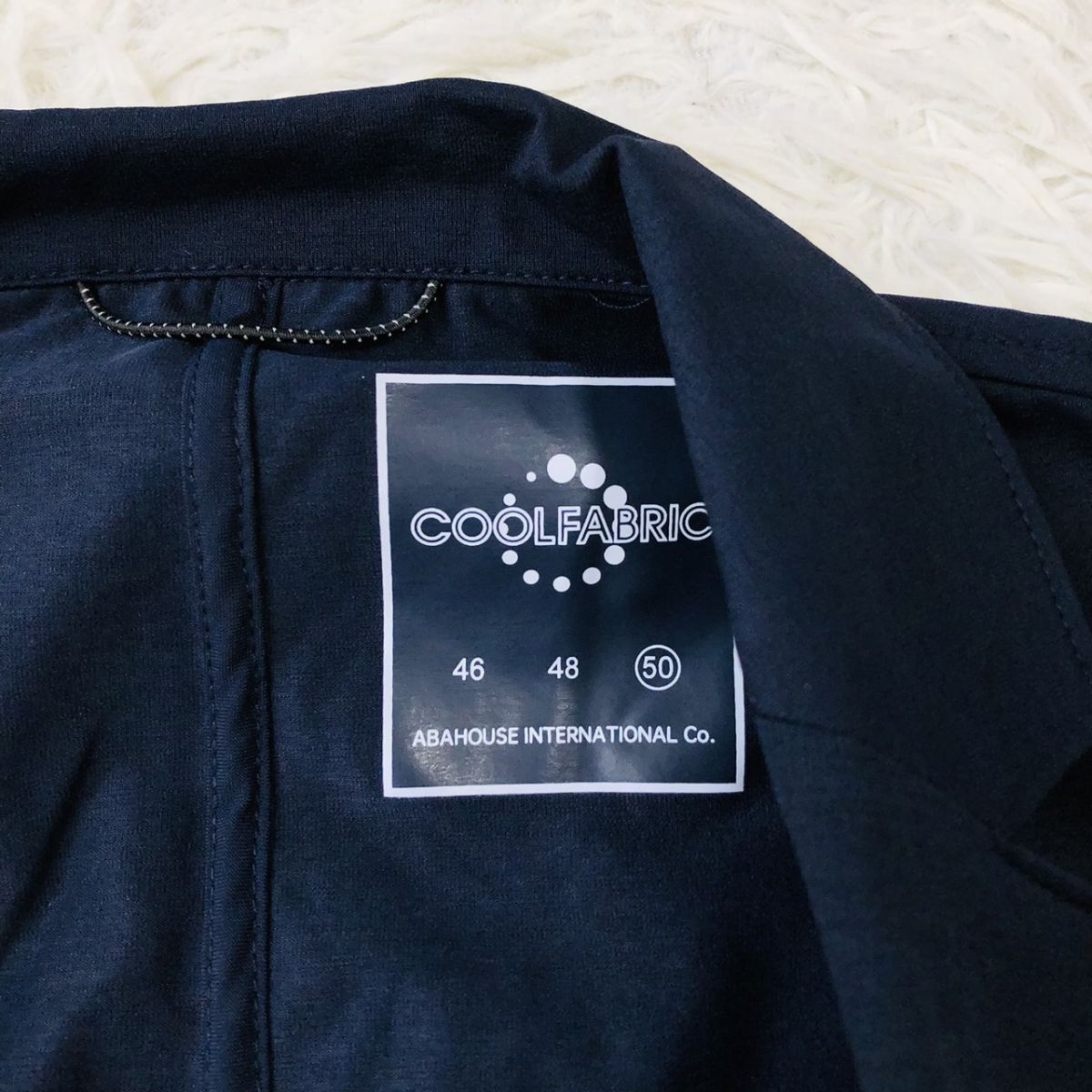 【美品/着心地◎】ABAHOUSE アバハウス セットアップスーツ テーラードジャケット ストレッチ ネイビー サイズ50 (XL相当) ビジカジ 185_画像3