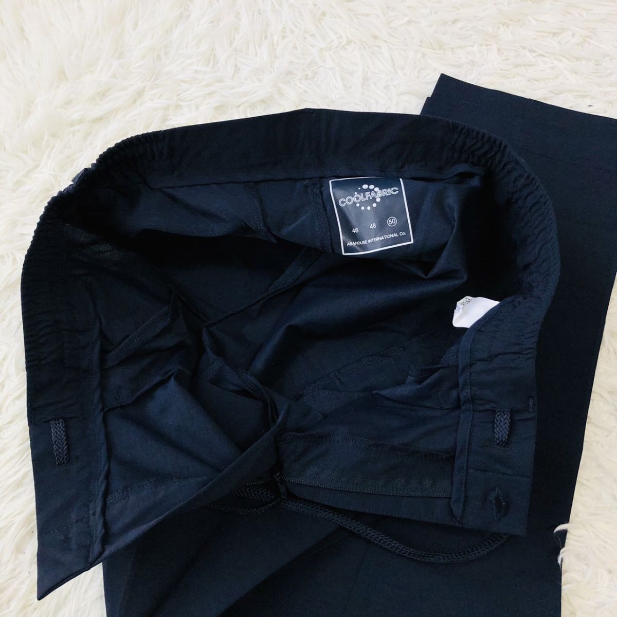 【美品/着心地◎】ABAHOUSE アバハウス セットアップスーツ テーラードジャケット ストレッチ ネイビー サイズ50 (XL相当) ビジカジ 185_画像10