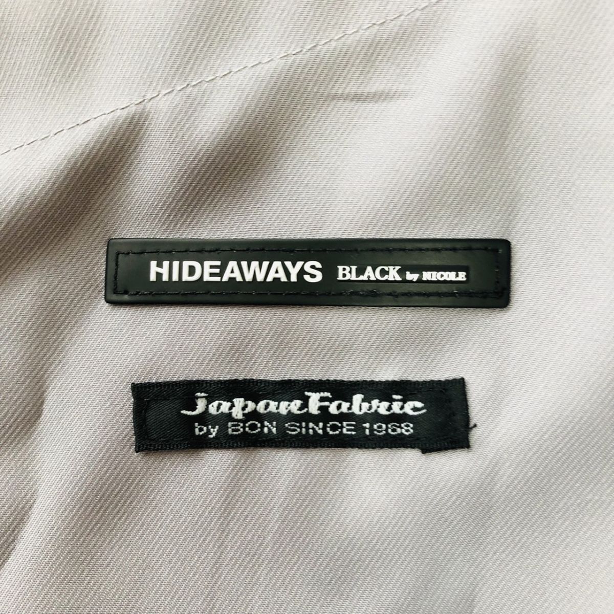 【美品/チェック柄】HIDEAWAYS ハイダウェイ テーラードジャケット 本切羽 センターベント ライトグレー サイズ48 (L相当) 182_画像3