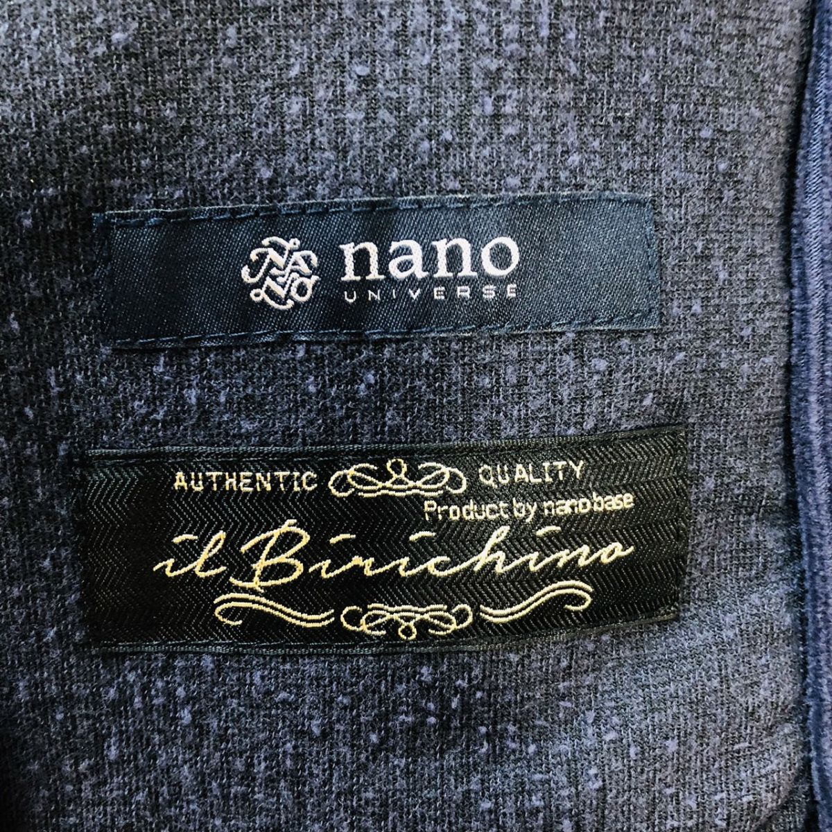 【秋冬素材】NANO UNIVERSE ナノユニバース セットアップスーツ コーデュロイ ストレッチ ネイビー Sサイズ ビジカジ 秋冬　175_画像3