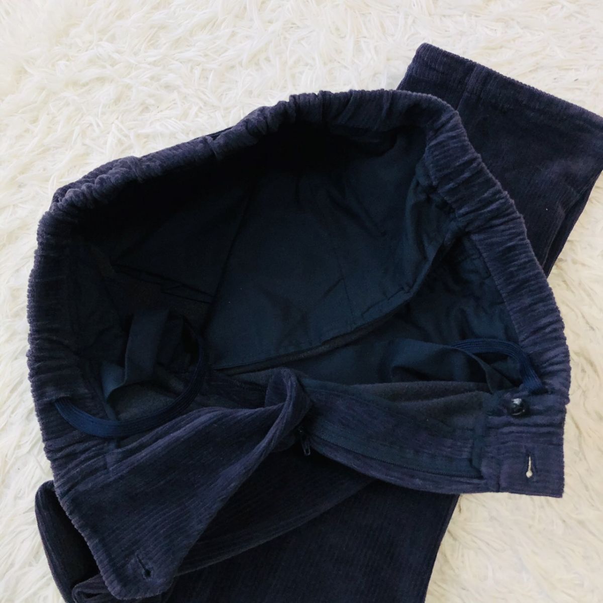 【秋冬素材】NANO UNIVERSE ナノユニバース セットアップスーツ コーデュロイ ストレッチ ネイビー Sサイズ ビジカジ 秋冬　175_画像10