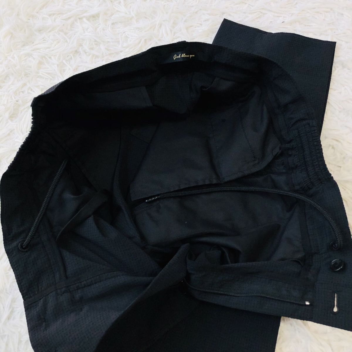 【機能性◎】NANO UNIVERSE ナノユニバース セットアップスーツ SOLOTEX シアサッカー チェック ネイビー Mサイズ ストレッチ ビジカジ 171_画像10