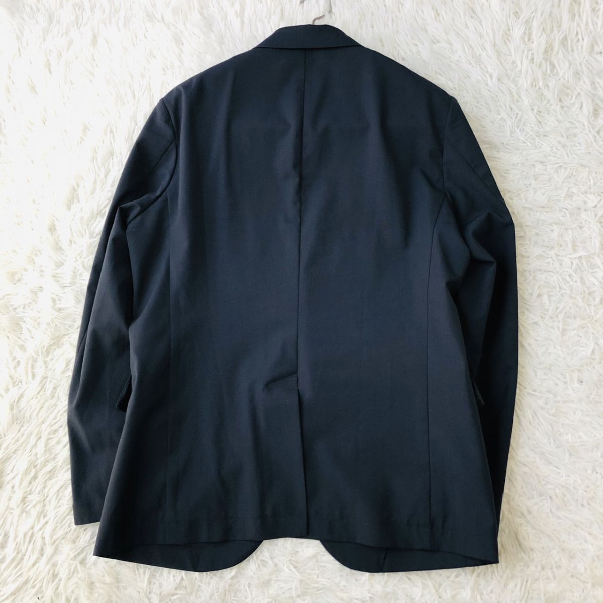 【着心地◎】green label relaxing ユナイテッドアローズ セットアップスーツ ストレッチ センターベント ネイビー Mサイズ ビジカジ 170_画像5