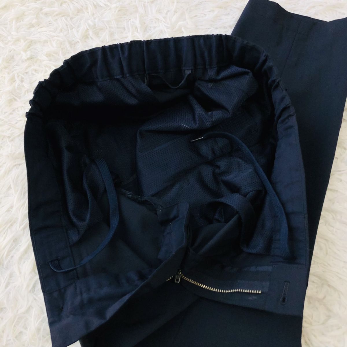 【着心地◎】green label relaxing ユナイテッドアローズ セットアップスーツ ストレッチ センターベント ネイビー Mサイズ ビジカジ 170_画像10