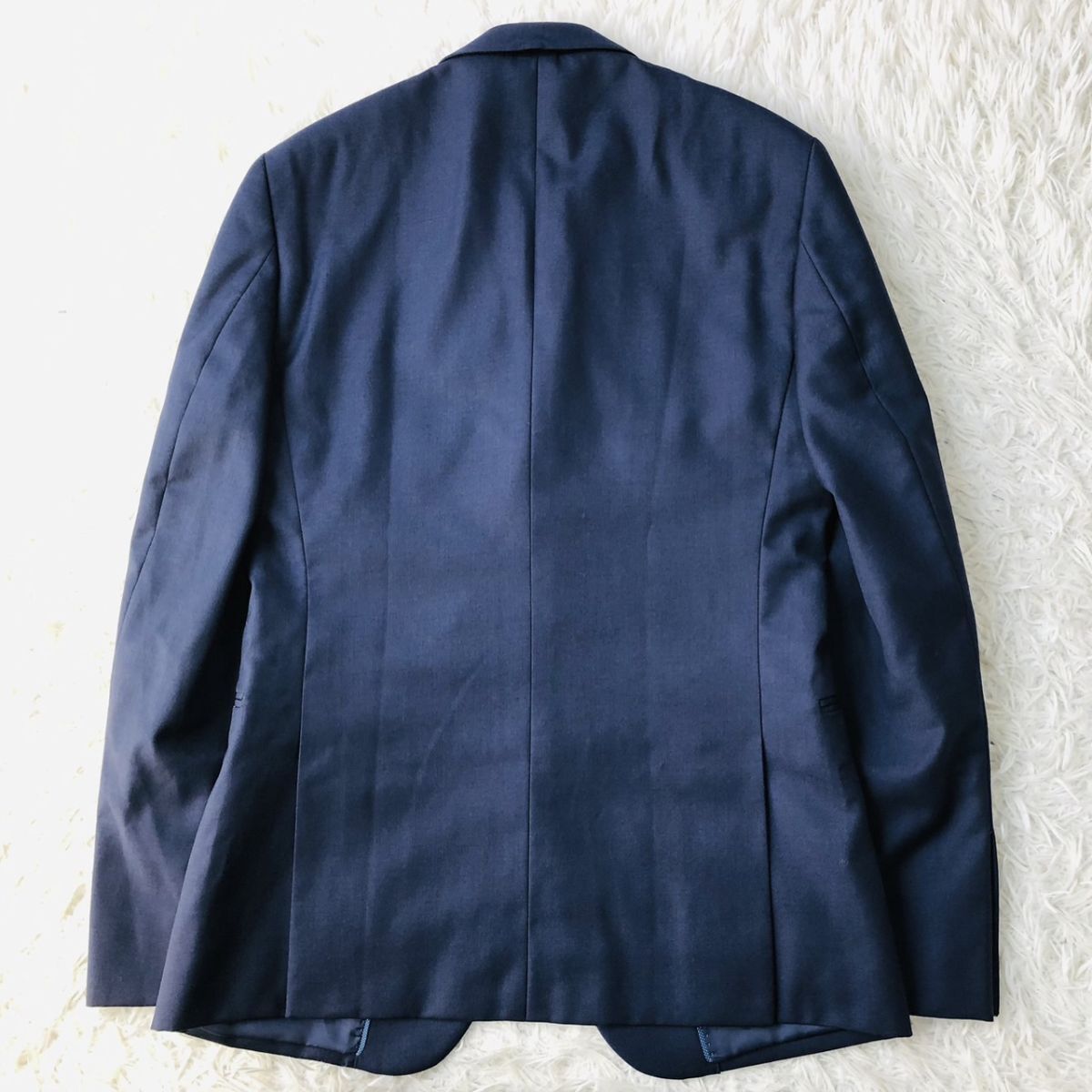 【美品/秋冬】JOSEPH ABBOUD ジョセフアブード セットアップスーツ 総裏 サイドベンツ ネイビー サイズ38 (M相当) ビジネス_画像5