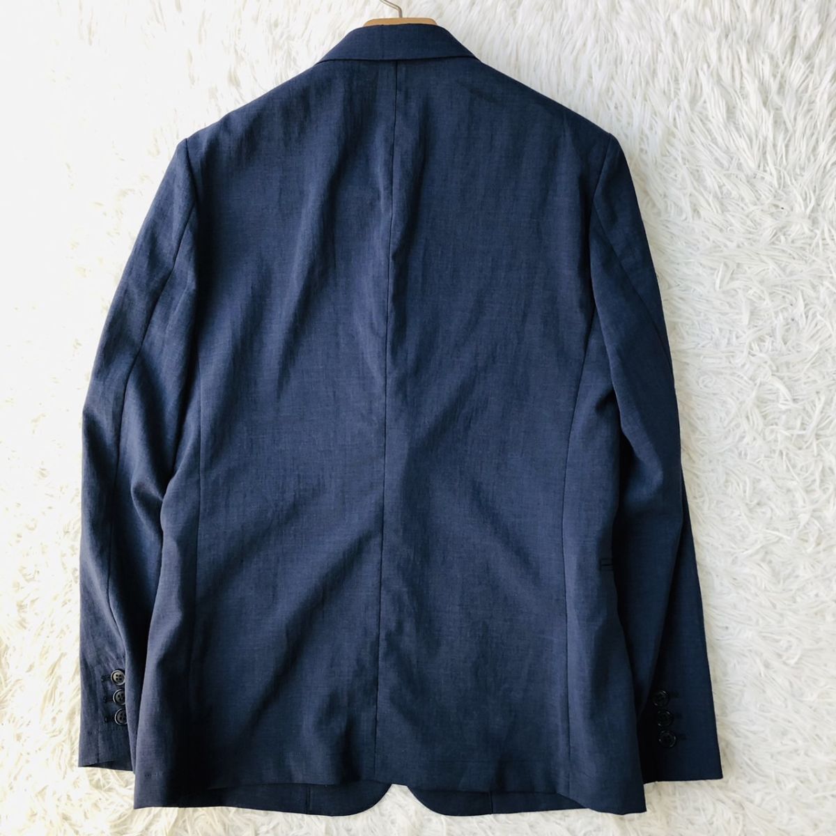 【美品/着心地◎】JOURNAL STANDARD ジャーナルスタンダード セットアップスーツ ストレッチ 本切羽 ネイビー Sサイズ ビジカジ _画像5