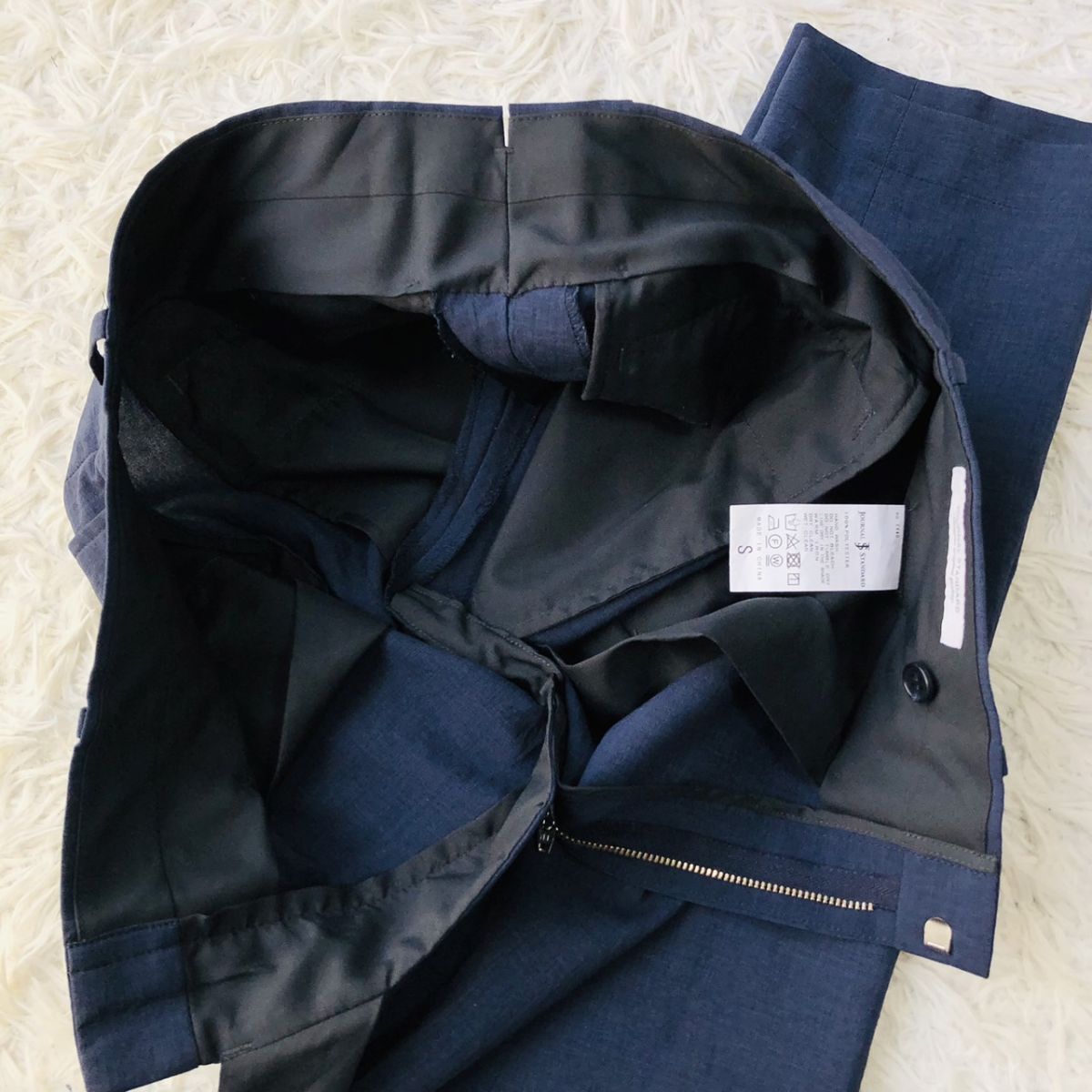 【美品/着心地◎】JOURNAL STANDARD ジャーナルスタンダード セットアップスーツ ストレッチ 本切羽 ネイビー Sサイズ ビジカジ _画像10