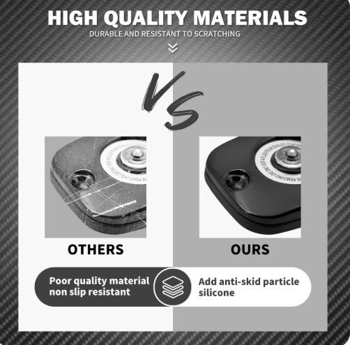 ハーレー 2005-2018 フロントブレーキマスターシリンダーカバー 黒/銀 ツーリング ダイナ ソフテイル_画像5