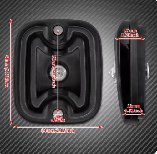 ハーレー 2005-2018 フロントブレーキマスターシリンダーカバー 黒/銀 ツーリング ダイナ ソフテイル_画像7