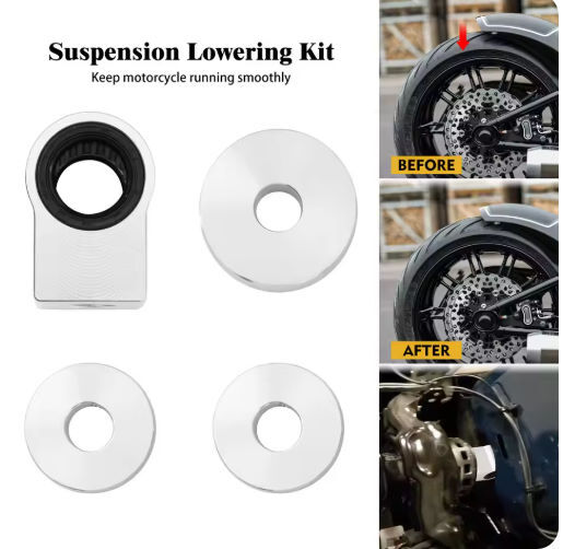 ハーレー ソフテイル M8 2018-2023 リアショック 低減キット 20mm/30mm クローム ローダウン_画像2