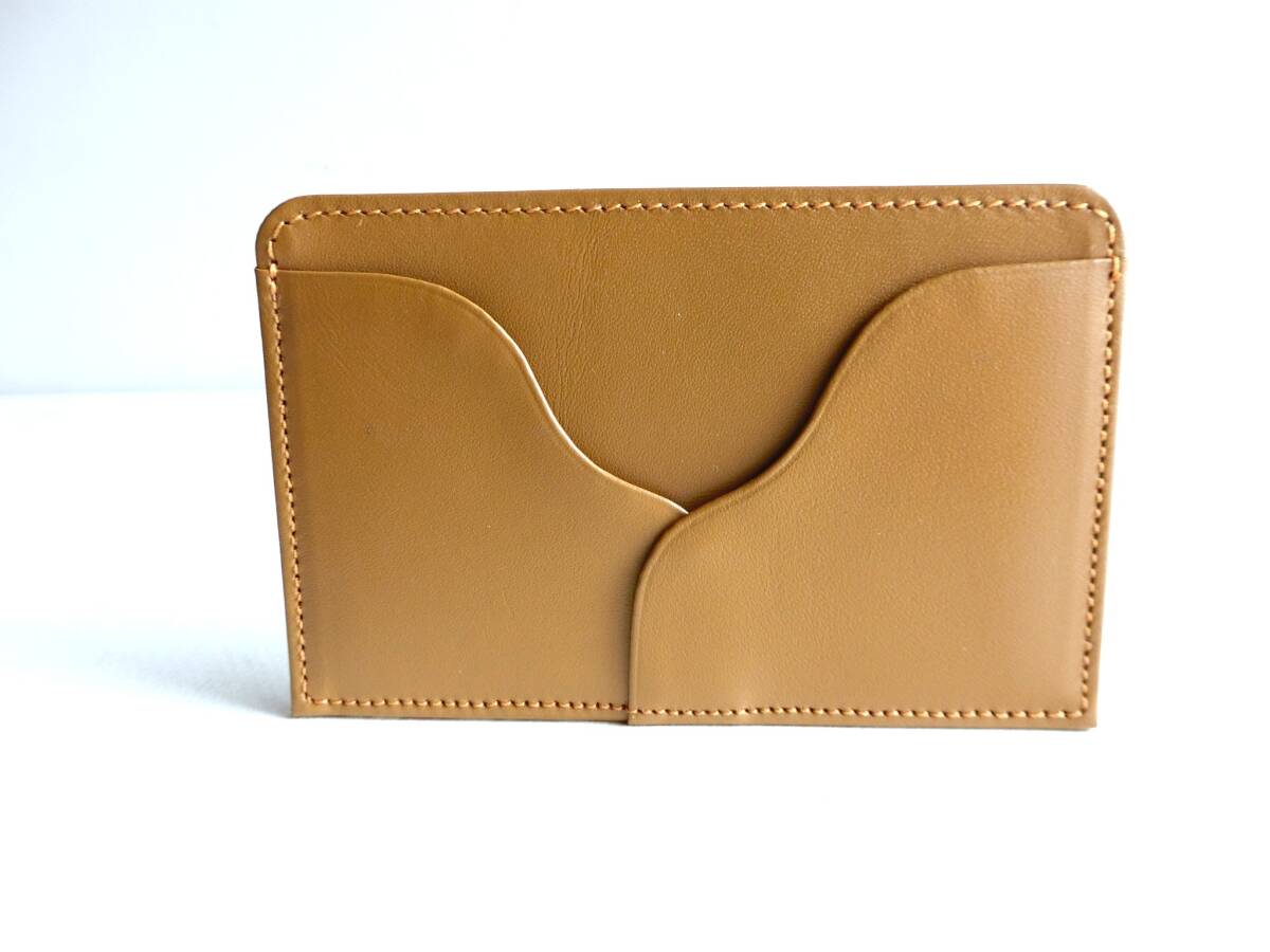 文庫屋大関　パスケース　フラット　名刺入れ　カードホルダー　エンボス　白アイボリー　本革レザー　皮革伝統工芸　収納箇所2　セイル_画像5