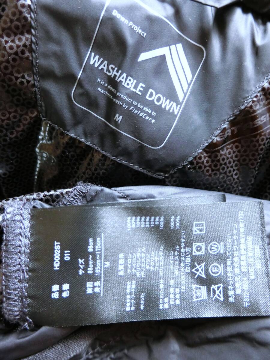 ワークマン　リペアテック　洗えるフュージョンダウン スタンド ブルゾン　メンズ　Mサイズ　黒　ブラック　収納ポーチ付き　ジップイン_画像5